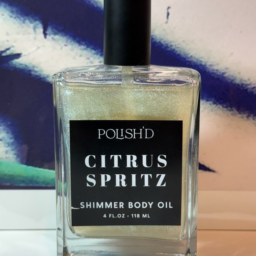 Polish'd Citrus Spritz Shimmer Body Oil 4oz/118ml Y2K Glow Summercore New